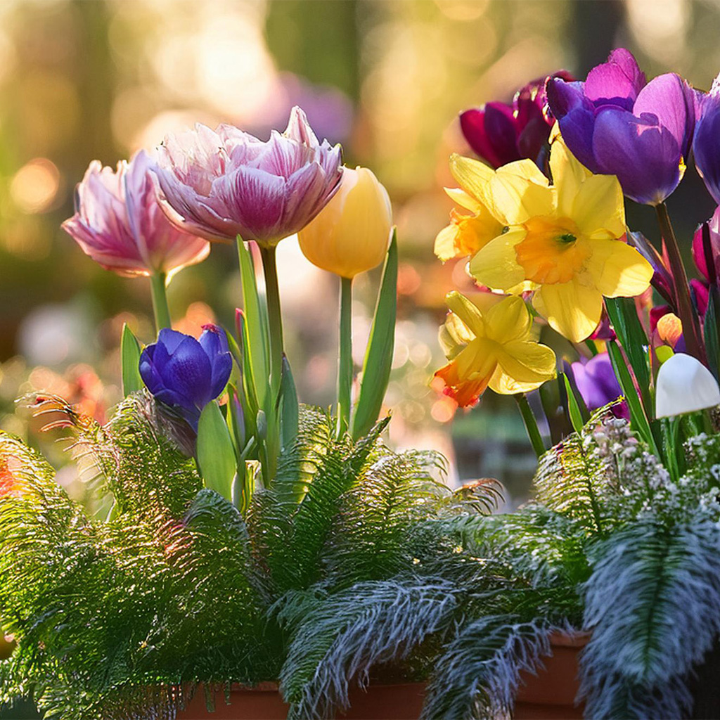 bunte Frühlingsblumen